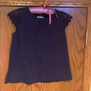 Girl’s navy cap sleeve top